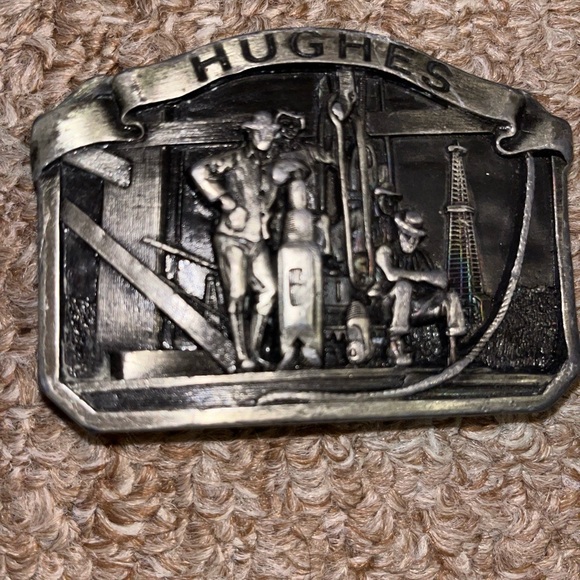 1980s Hughes Tool Division. Oil Field Drilling Belt Buckle ASI 3693 Baker Hughes